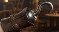 Detailed rendering of a classic pirate captain hook Royalty Free Stock Photo
