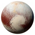 A Detailed Rendering of a Dwarf Planet isolated on white background