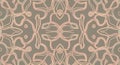 Abstract Seamless Pattern with Interlocking Geometric Shapes in Earthy Tones Royalty Free Stock Photo
