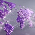 A Detailed Representation of a Global Network Connecting Continents Through Advanced Technology Visuals and Data Mapping Royalty Free Stock Photo