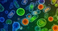 Stunning visualization of glowing biological cells Royalty Free Stock Photo