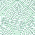 Detailed seamless geometric pattern in pale green tones. Colorful geometric pattern. Seamless pattern, background, texture. Vector