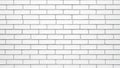 Seamless pattern of clean white brick wall texture with grey grout lines background Royalty Free Stock Photo