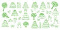 Handdrawn wedding icons seamless pattern featuring bouquets, cake, rings, and champagne glasses Royalty Free Stock Photo