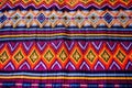 detailed shot of an authentic handmade textile
