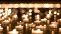 Detailed Shot of Burning Candles in the Church