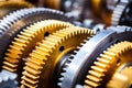 detailed shot of the machinery gears in action Royalty Free Stock Photo