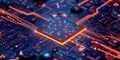 HighTech Microchip Circuit Board for Advanced Computing and Communication Technology