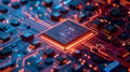 HighTech Microchip Circuit Board for Advanced Computing and Communication Technology