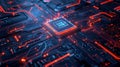 HighTech Microchip Circuit Board for Advanced Computing and Communication Technology