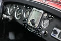 Detailed shot of a vintage classic car dashboard Royalty Free Stock Photo