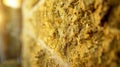 A detailed shot of a wall made from hempcrete a sustainable alternative to traditional concrete. The natural fibers of Royalty Free Stock Photo