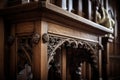 a detailed shot of woodwork on an old
