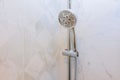 Detailed of a shower head with shower of water Royalty Free Stock Photo