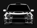 Cool car vector illustration with details and shadow effect