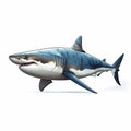 Detailed Sketch Of A Majestic Great White Shark On White Background Royalty Free Stock Photo