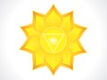 Detailed solar plexus chakra Royalty Free Stock Photo