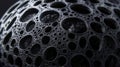 Detailed spherical carbon patterns creating unique texture