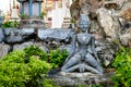 Detailed statue and architecture in Wat Pho, Buddhist temple, Bangkok, Thailand. Royalty Free Stock Photo