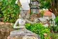 Detailed statue and architecture in Wat Pho