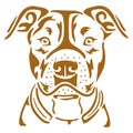 Pitbull Dog Head Printable Vector Stencil Art