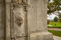 A Detailed Stone Face on the National Memorial Arch at Valley Forge National Historical Park Royalty Free Stock Photo