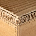 Detailed Structure of Corrugated Cardboard Packaging Royalty Free Stock Photo