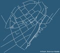 Street roads map of the Al Esch Quarter of Esch-sur-Alzette, Luxembourg