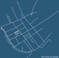 Street roads map of the Brill Quarter of Esch-sur-Alzette, Luxembourg