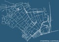 Street roads map of the Limpertsberg Quarter of Luxembourg City, Luxembourg