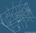 Street roads map of the Uecht Quarter of Esch-sur-Alzette, Luxembourg