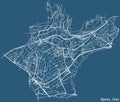 Street roads map of the Bjerke Borough of Oslo, Norway