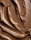 Detailed Texture of Creamy Chocolate Spread with Rich Brown Tone and Glossy Surface Royalty Free Stock Photo