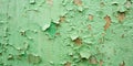 Detailed texture of flaking green paint on a weathered surface. Generative AI Royalty Free Stock Photo