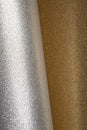 Detailed texture of glittering silver and gold dust surface for backdrop