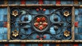 Detailed Spanish tiles and stucco pattern.