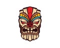 Detailed Tiki and Tribal Carved Craft Illustration