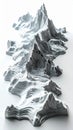 Abstract 3D Mountain Range Topography Royalty Free Stock Photo