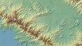 Detailed topographical map of a mountainous region Royalty Free Stock Photo