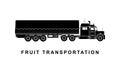 Detailed transporting truck illustration Royalty Free Stock Photo