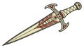 Detailed Keris Dagger Vector Art, Rich in Southeast Asian Tradition, vector design Generative AI Royalty Free Stock Photo