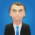 October 17, 2018 - Jair Bolsonaro over blue background