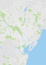 Detailed vector color map of Cardiff