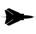 Detailed vector illustration of an Air Force Panavia 200 PA-200 Tornado fighter jet. silhouette Panavia 200 Pa 200