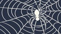 Intricate Spiderweb with Spider, Eerie Nature Vector Illustration, vector design Generative AI Royalty Free Stock Photo