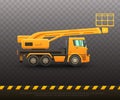 Detailed vector illustration of lift truck. Royalty Free Stock Photo