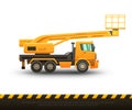 Detailed vector illustration of lift truck. Royalty Free Stock Photo