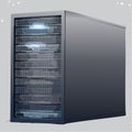 Active Network Server Rack Illustration Royalty Free Stock Photo