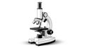 Detailed Vector Illustration of a Scientific Microscope in Isolated Setting Royalty Free Stock Photo