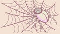 Intricate Spider on a Delicate Web, Nature\'s Detailed Hunter, vector design Generative AI Royalty Free Stock Photo